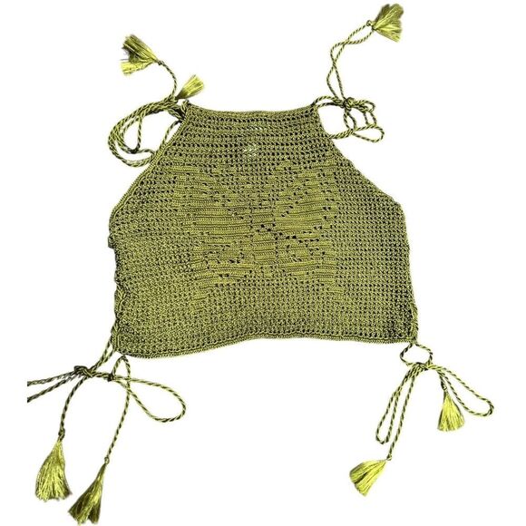 MYBEACHYSIDE Butterfly Crochet Crop Top - Size XS-S - NWT - Picture 1 of 2